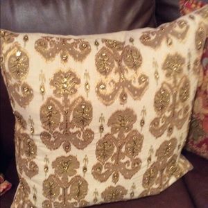 Two gold embroidery pillows